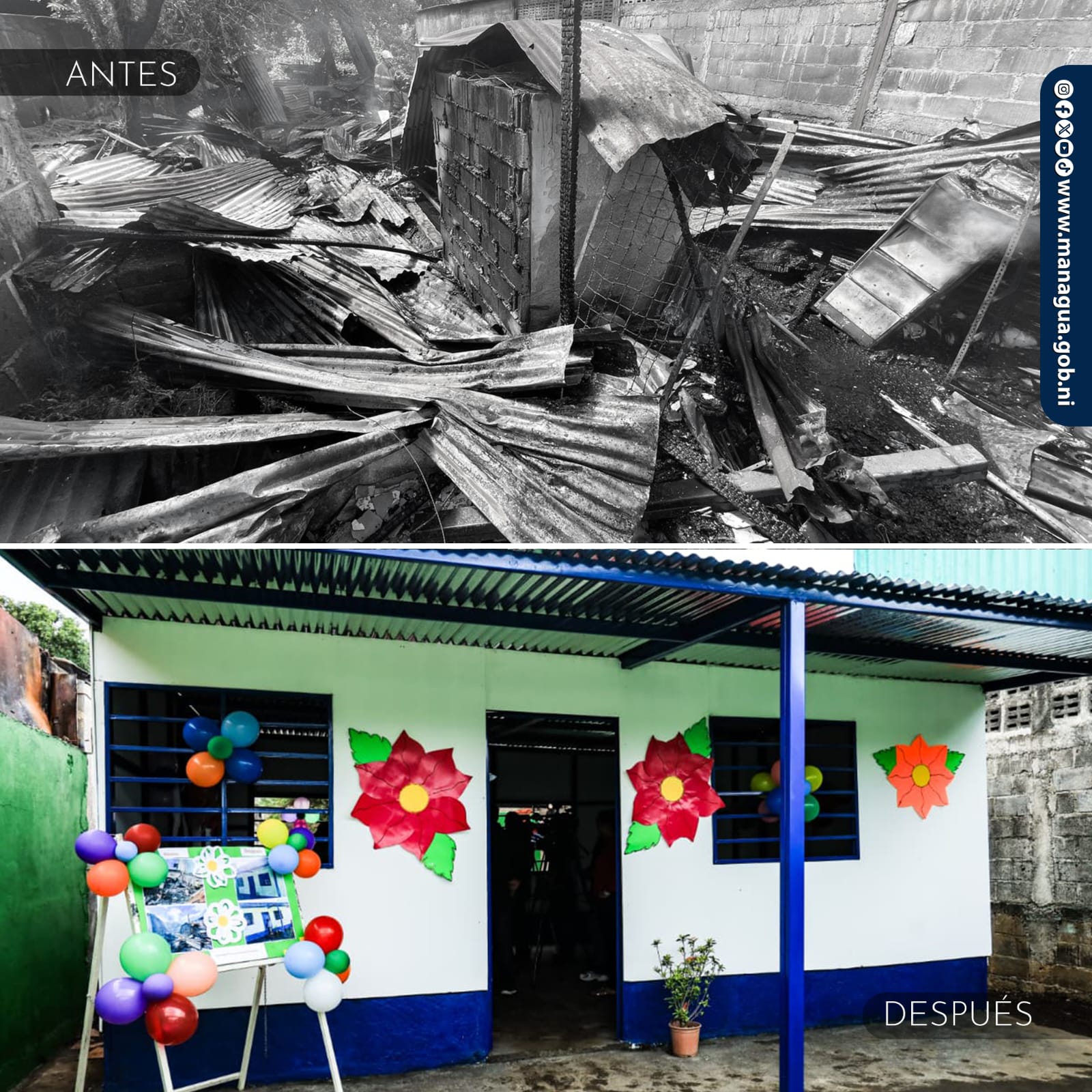 Protagonista de Managua recibe nueva vivienda digna tras perder su casa en un incendio