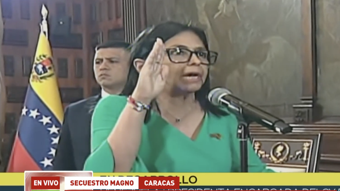 Delcy Rodríguez jura como presidenta encargada de Venezuela