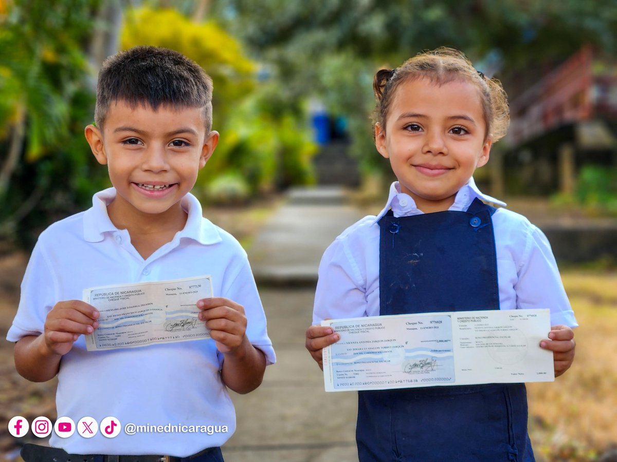 Todo listo para la entrega de 470 mil Bonos Presidenciales a niñez nicaragüense
