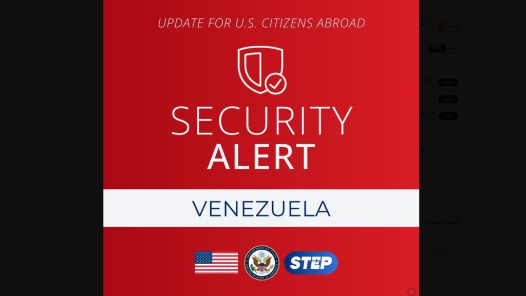 EE.UU. urge a connacionales a "abandonar inmediatamente" Venezuela