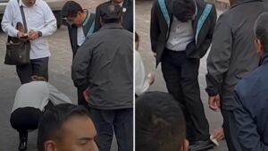 Trabajadora de la Corte limpia zapato del ministro presidente de México y se desata la polémica