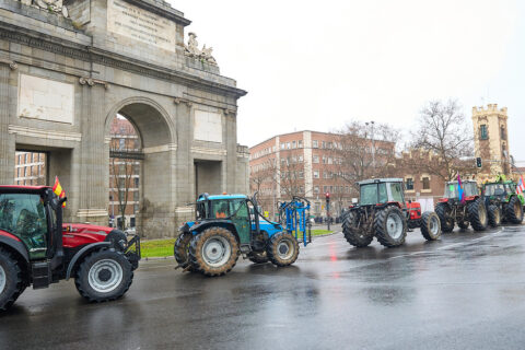 Agricultores de toda España protestan en Madrid contra el acuerdo UE-Mercosur