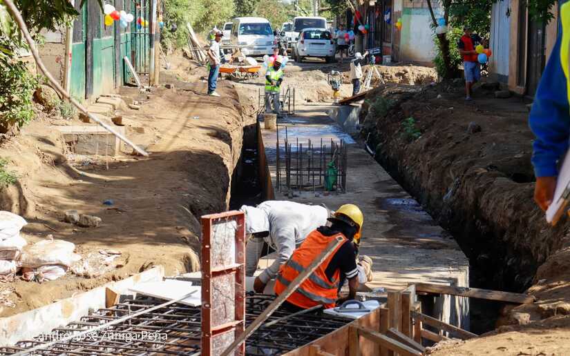 Alcaldía de Managua invierte C$ 26 millones en drenaje pluvial del Barrio Israel Galeano