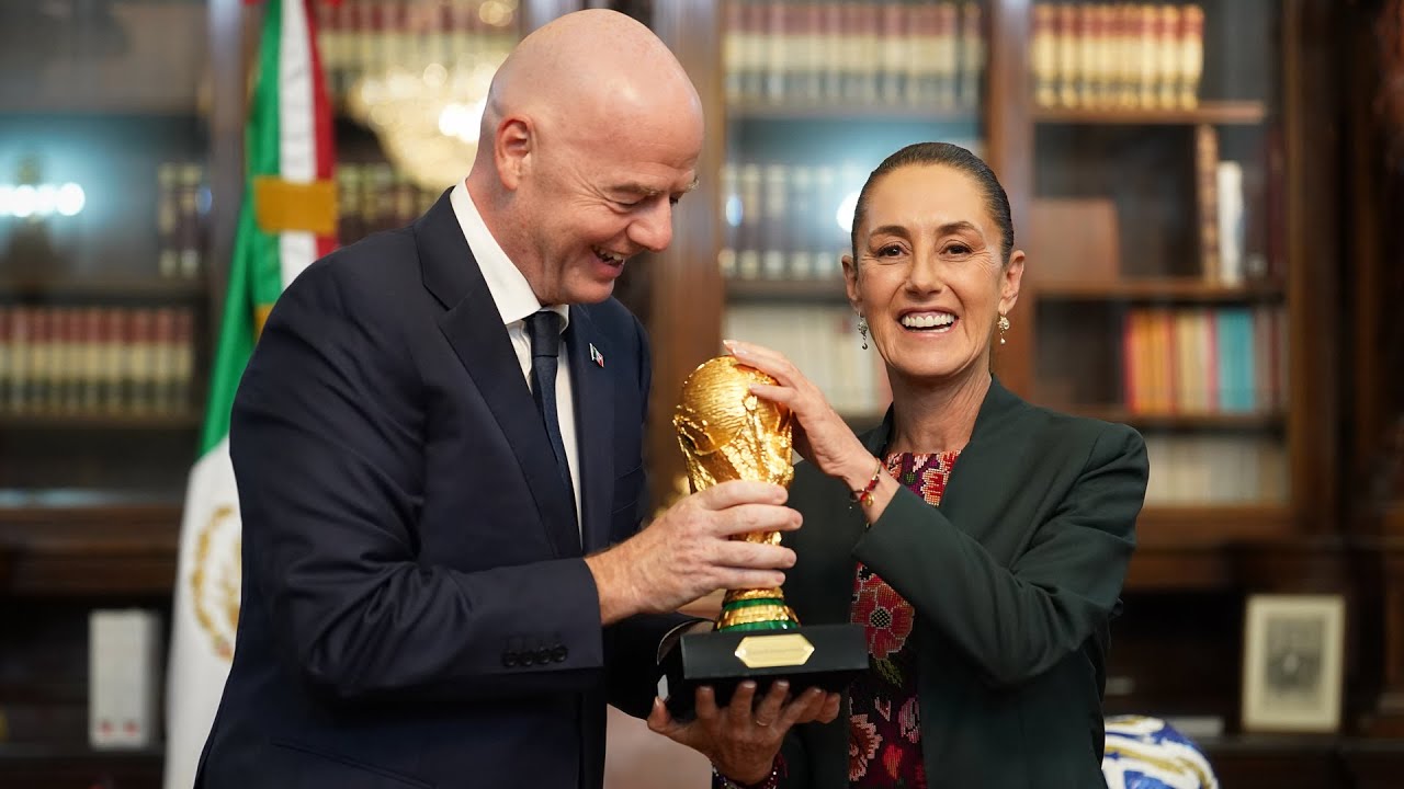 Sheinbaum agradece a Infantino por ratificar a México como sede del Mundial