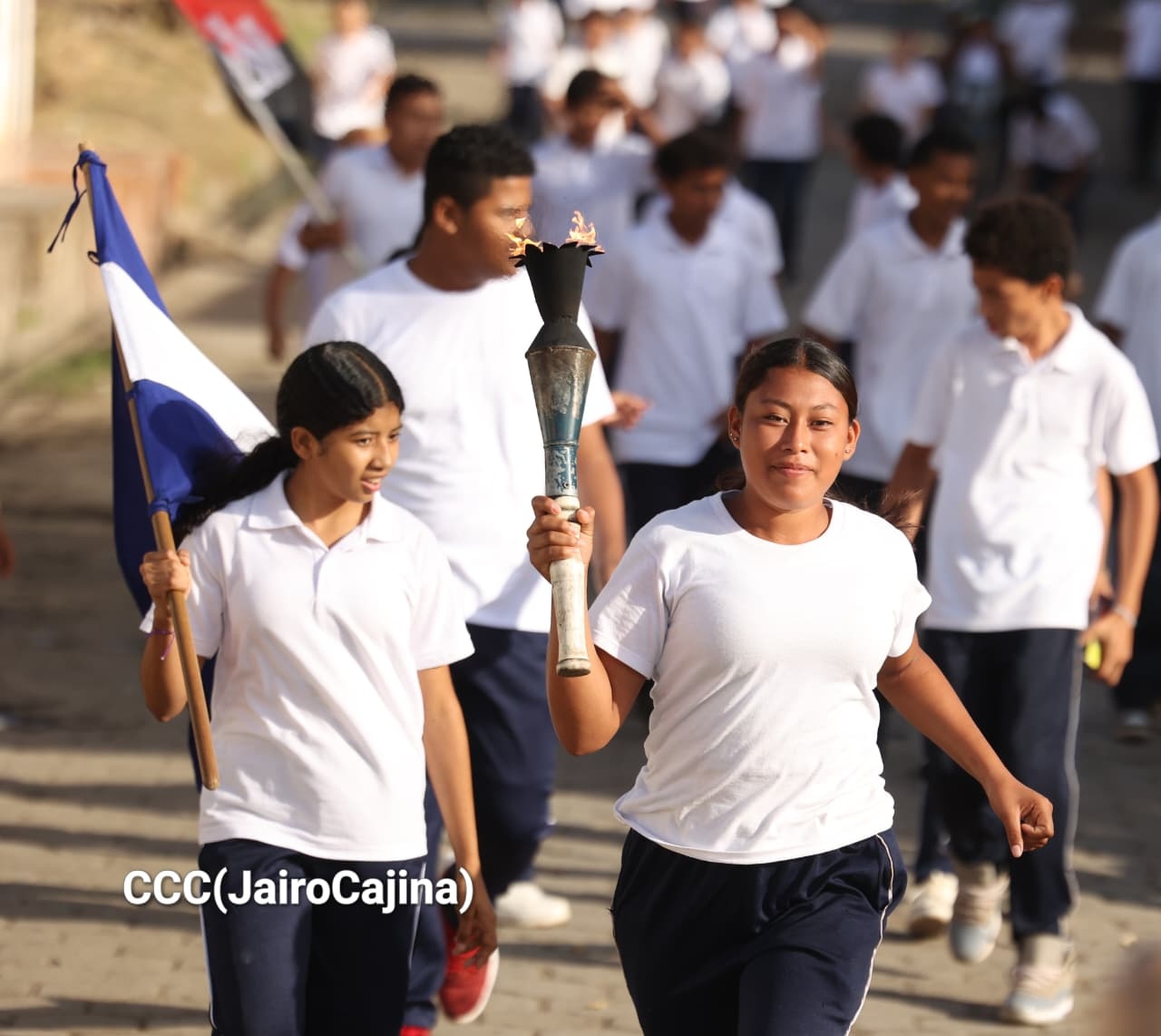 Antorcha recorre Nandaime recordando el legado del General José Dolores Estrada
