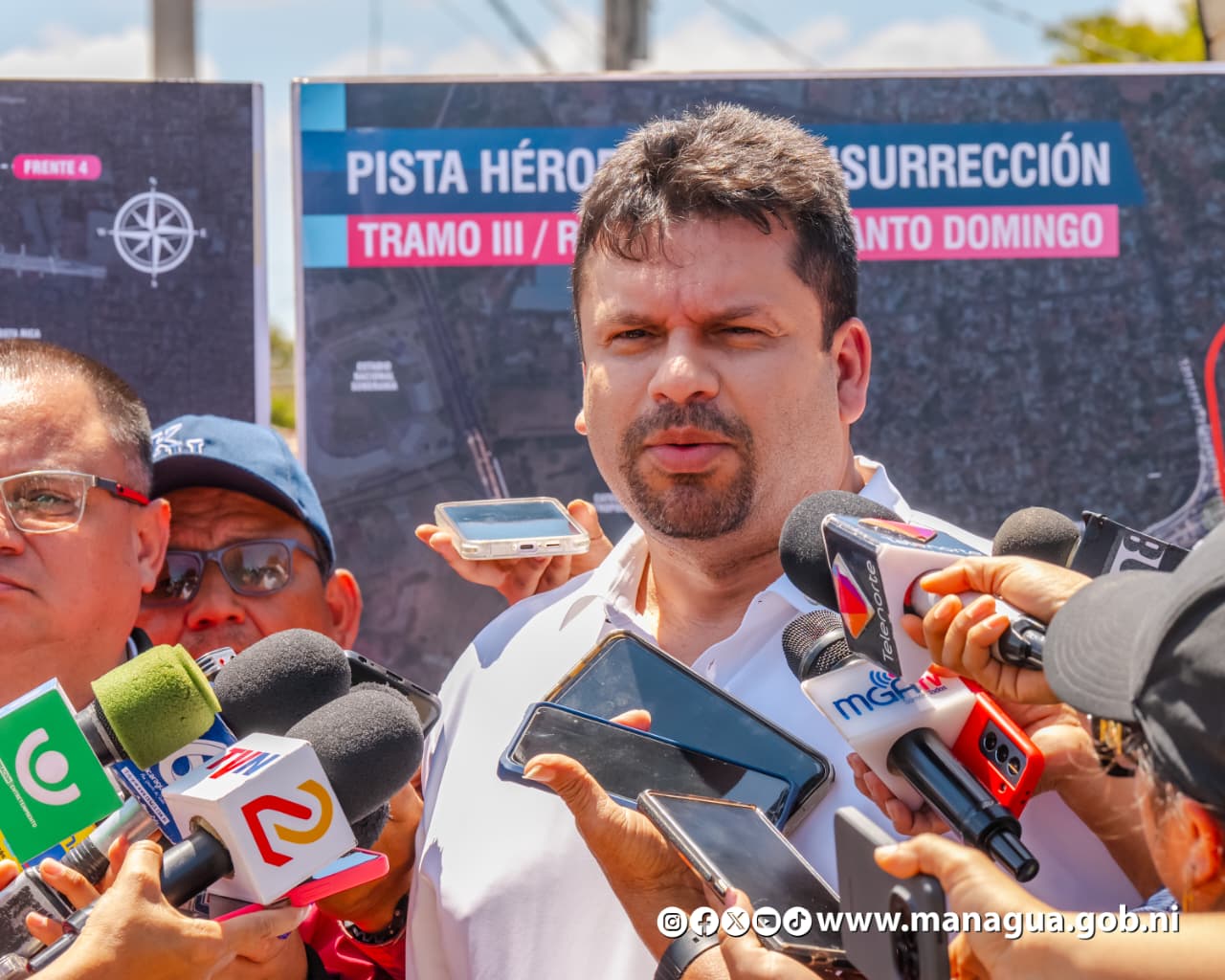 Alcaldía de Managua avanza en 10 frentes de trabajo simultáneos en los Tramos II y III Pista Héroes de la Insurrección