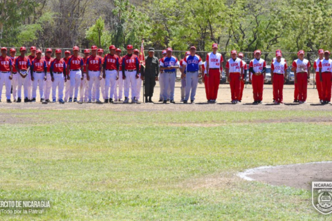 Ejército de Nicaragua inaugura Campeonato de Béisbol con 14 equipos participantes