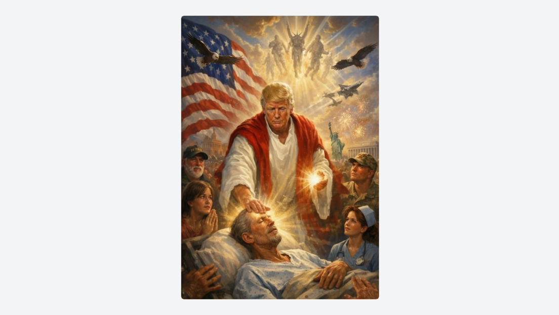 Trump comenta la imagen en la que aparecía como Jesús sanador