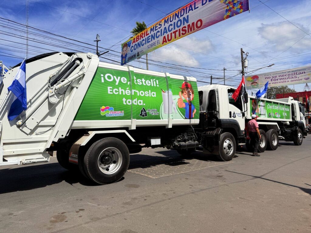 Alcaldía de Estelí refuerza flota de limpieza con nuevos camiones