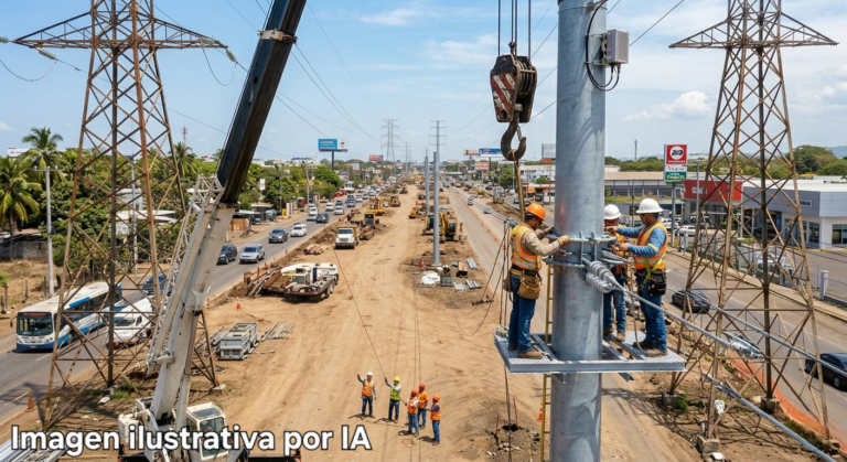 Nueva red eléctrica en Pista Héroes de la Insurrección integra tecnología de vanguardia