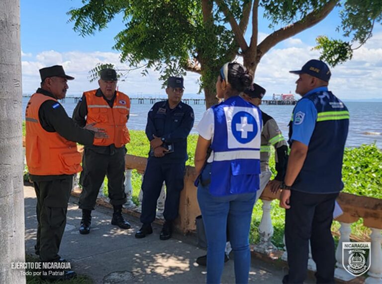 Defensa Civil inspecciona zonas vulnerables y de riesgo en Chinandega, Masaya y Chontales