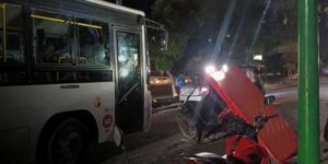 Fallece conductor de caponera tras colisionar con un bus de la ruta 114 en la Carretera Norte