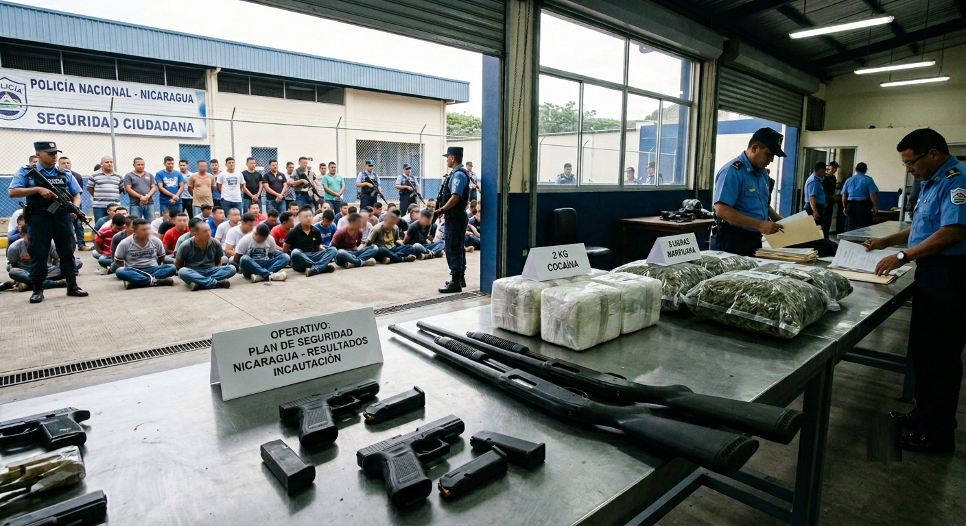 Incautación de armas, droga y la captura de 74 delincuentes deja Plan de Seguridad en Nicaragua