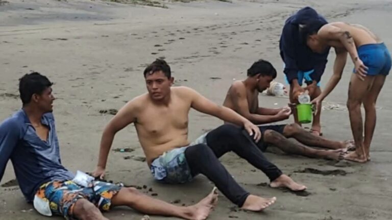 ¡A salvo pese a la tormenta! Rescatan con vida a cinco pescadores en Masachapa