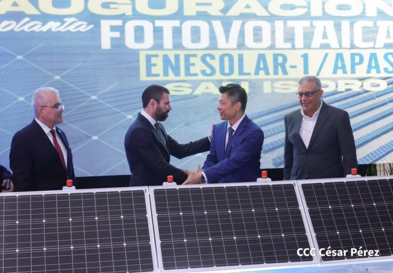 Cooperación China-Nicaragua se afianza con tecnología verde y desarrollo compartido con inauguración de Enesolar 1