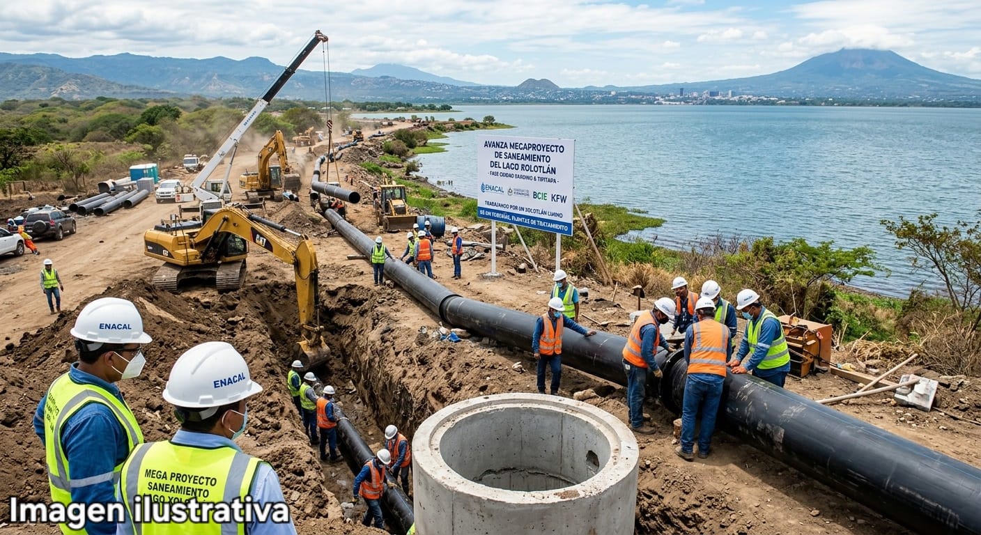 Avanza megaproyecto de saneamiento del Lago Xolotlán con obras clave en Ciudad Sandino y Tipitapa