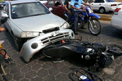 Motocicletas y automóviles lideran los vehículos involucrados en accidentes de tránsito en Nicaragua