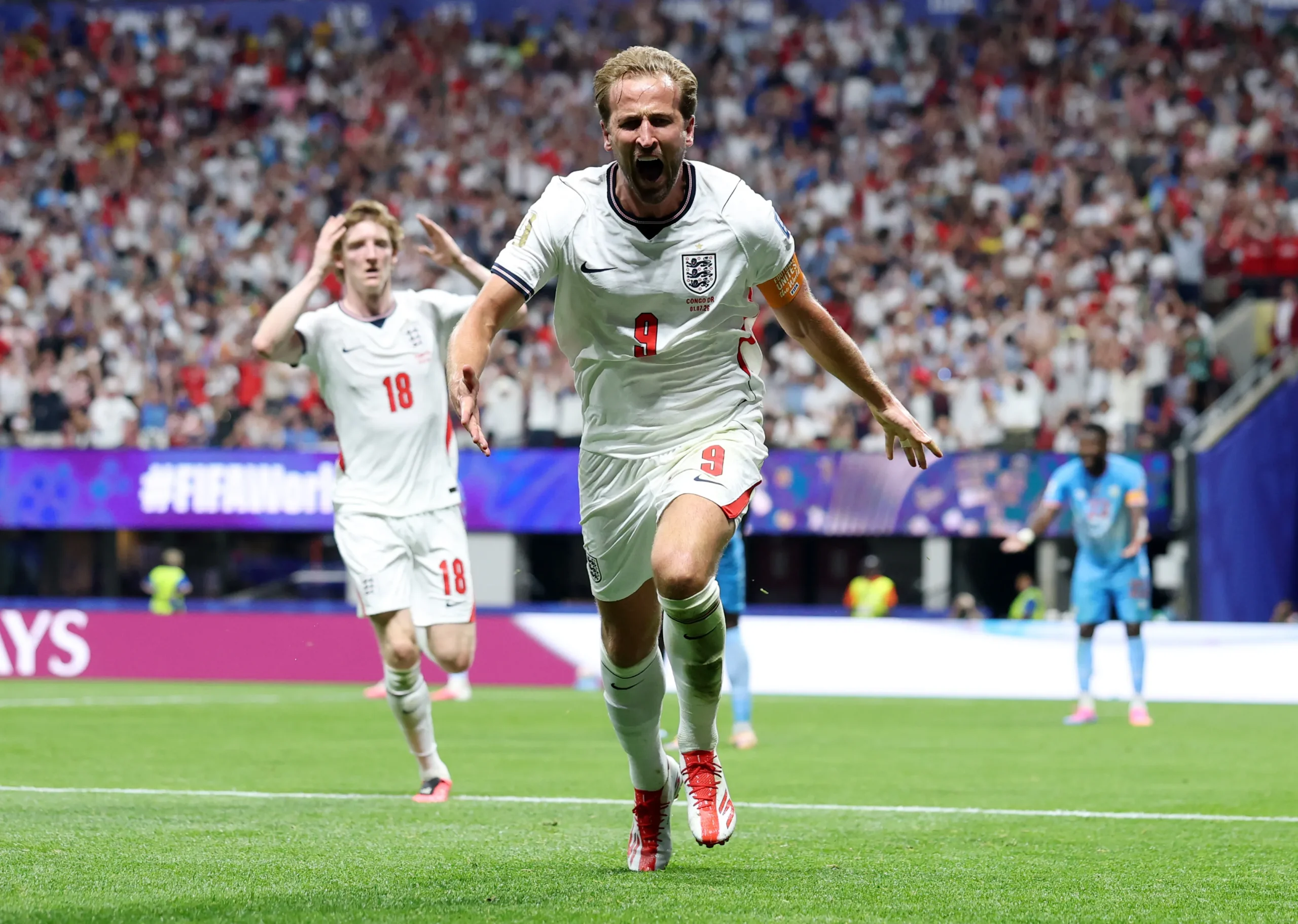 Kane rescata a Inglaterra con un doblete y elimina a RD Congo del Mundial