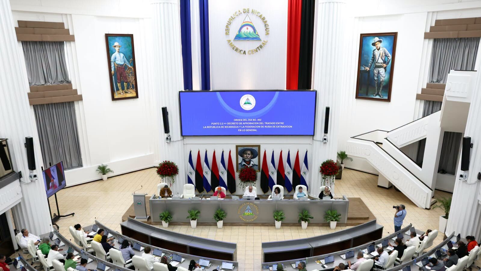 Parlamento de Nicaragua ratifica convenio de extradición con Rusia, nacionales quedan excluidos