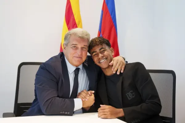 Joan Laporta se rinde a Lamine antes de la final: “Será su partido porque los retos le encantan”