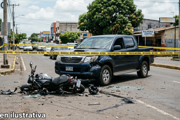Una mujer fallece y varias personas resultan heridas tras triple colisión en Tipitapa