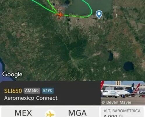 Lluvias obligan a dos vuelos internacionales a realizar maniobras de espera en el Lago Xolotlán