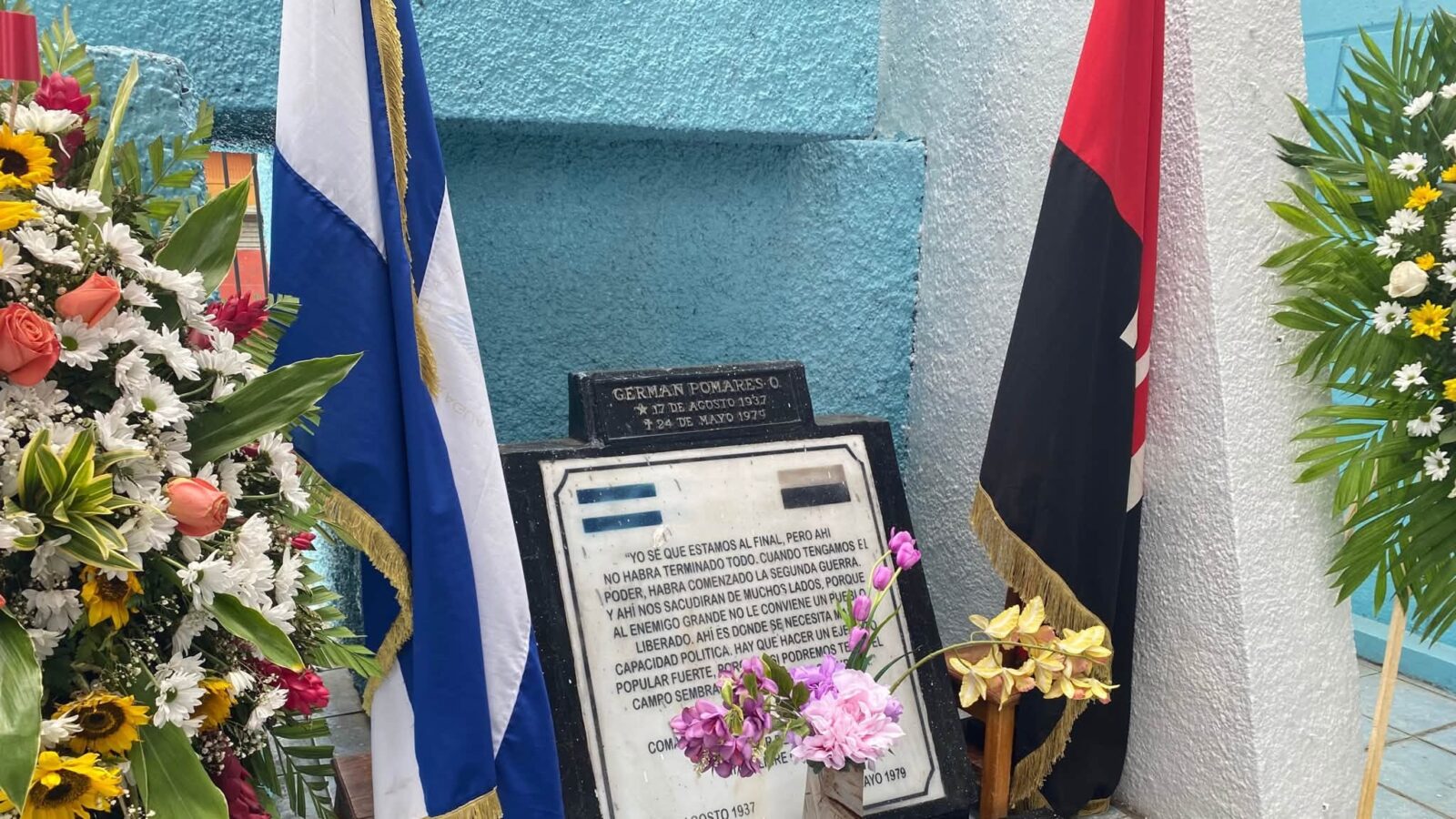 Rinden homenaje al comandante Germán Pomares Ordóñez por aniversario de su natalicio