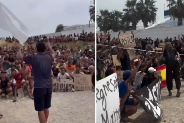 Cientos de migrantes en Ceuta se manifiestan pidiendo asilo en medio de la crisis