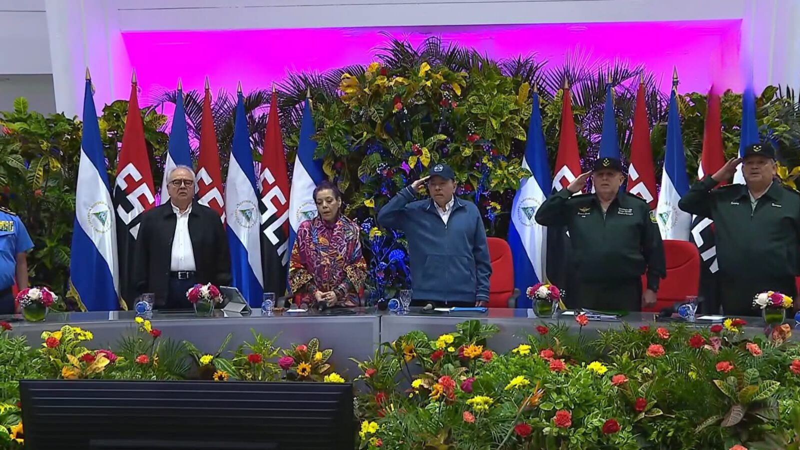 Los Comandatarios de Nicaragua, presiden, acto conmemorativo del 46 aniversario de fundación de la Naval