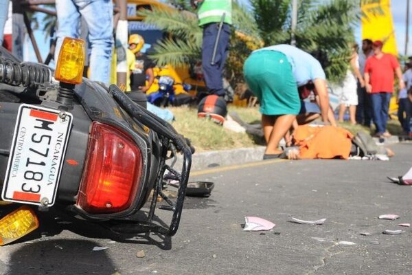 Mil 348 colisiones dejan a 41 personas lesionadas en la última semana en Nicaragua