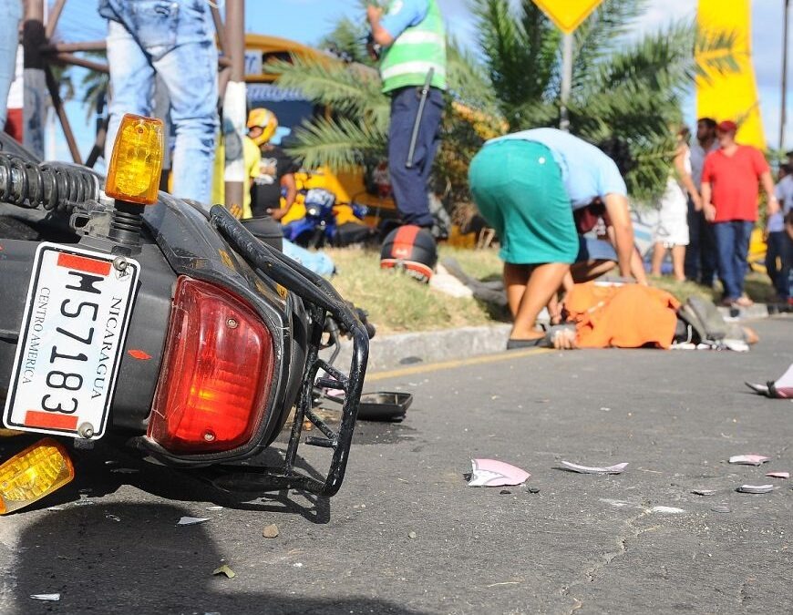 Mil 348 colisiones dejan a 41 personas lesionadas en la última semana en Nicaragua