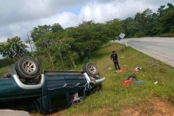 Vuelco de camioneta en Puerto Cabezas deja cuatro lesionados