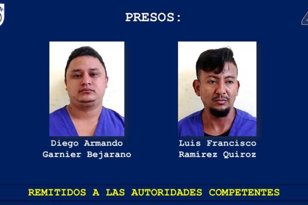 Policía captura a dos sujetos con más de 3 kilos de cocaína en Estelí