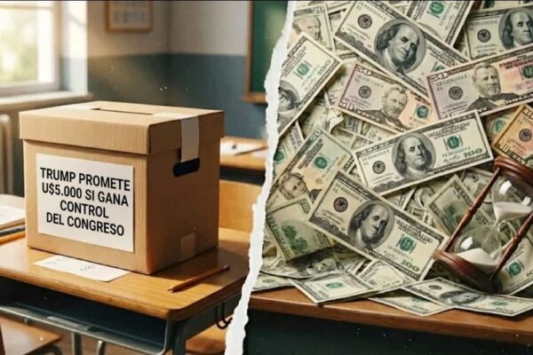 ¿Dádiva electoral? Trump promete U$5.000 a cada estadounidense si conserva control del Congreso