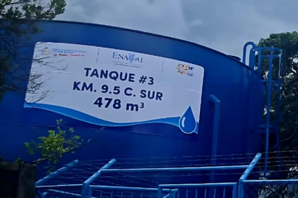Enacal rehabilita tres tanques de agua potable en Carretera Sur