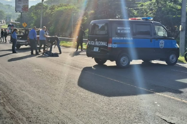 Peatón muere atropellado en Matagalpa, el conductor se dio a la fuga