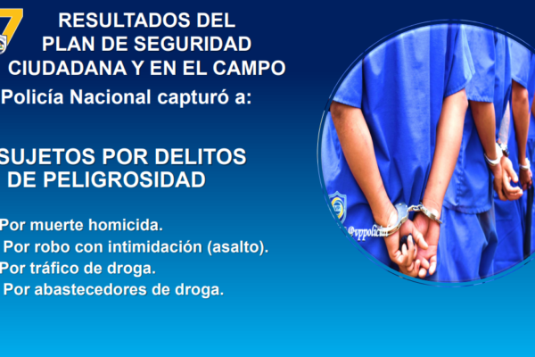 Capturan a 52 individuos por delitos de peligrosidad y a tres por agresiones a mujeres