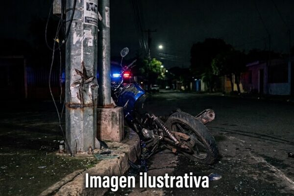 Exceso de velocidad cobra la vida de un motociclista de 21 años en el Distrito III de Managua